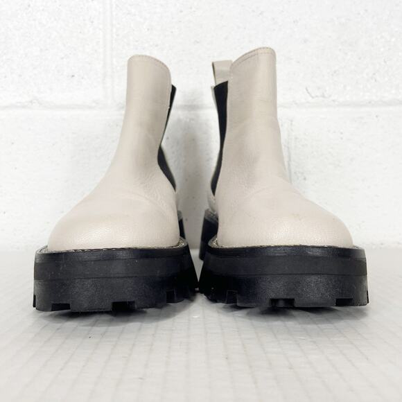 Karl Lagerfeld Lug Sole Boot Mayde White Leather Chunky Sole Size 7‎ - Picture 6 of 10